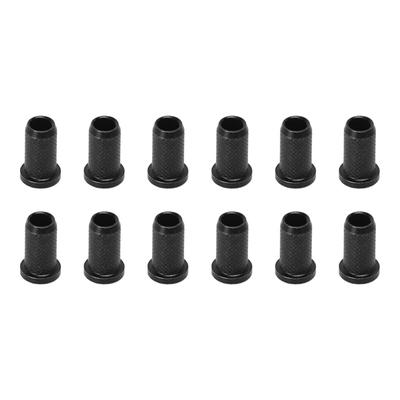 12PCS Casquillos de Cuerda para Puente de Guitarra, Cuerpo a Través, Repuesto de Metal, Casquillos para Cuerdas de Guitarra Eléctrica, Negros