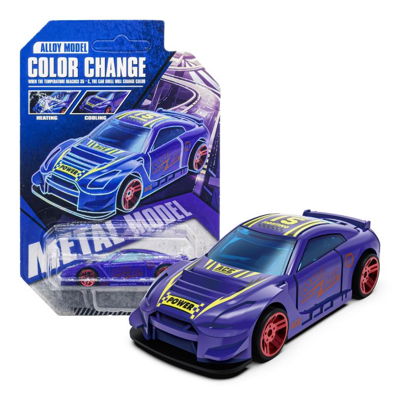 Water-Reactive Color-Changing Alloy Racing Car Model 1:60 Pull-Back Toy for Boys