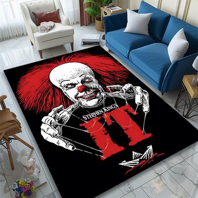 Clown It Carpet, Non-slip Office Chair Rug, Digital Print Home Area Rug, Unique Festival Decorations