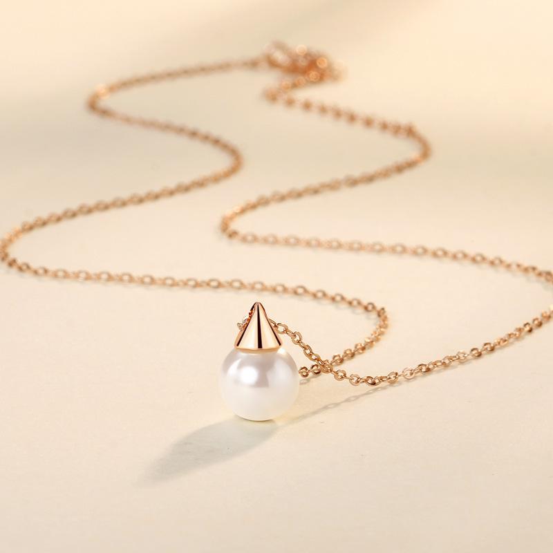 S925 Sterling Silver Pearl Necklace – Elegant Clavicle Chain with Modern, Versatile Design S925 Silver