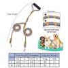 Dog Leash with Secure Connection 360-degree Rotary Clamp Design Leash Hands-free Dual Dog Leash Set for Medium Dogs