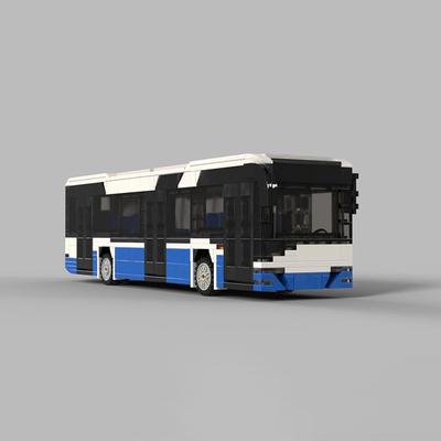 Bloque de Construcción MOC-178226 Autobús de Piso Bajo Autobús de Larga Distancia Construcción Ensamblaje 615 Piezas Regalos de Cumpleaños para Niños Juguetes de Navidad