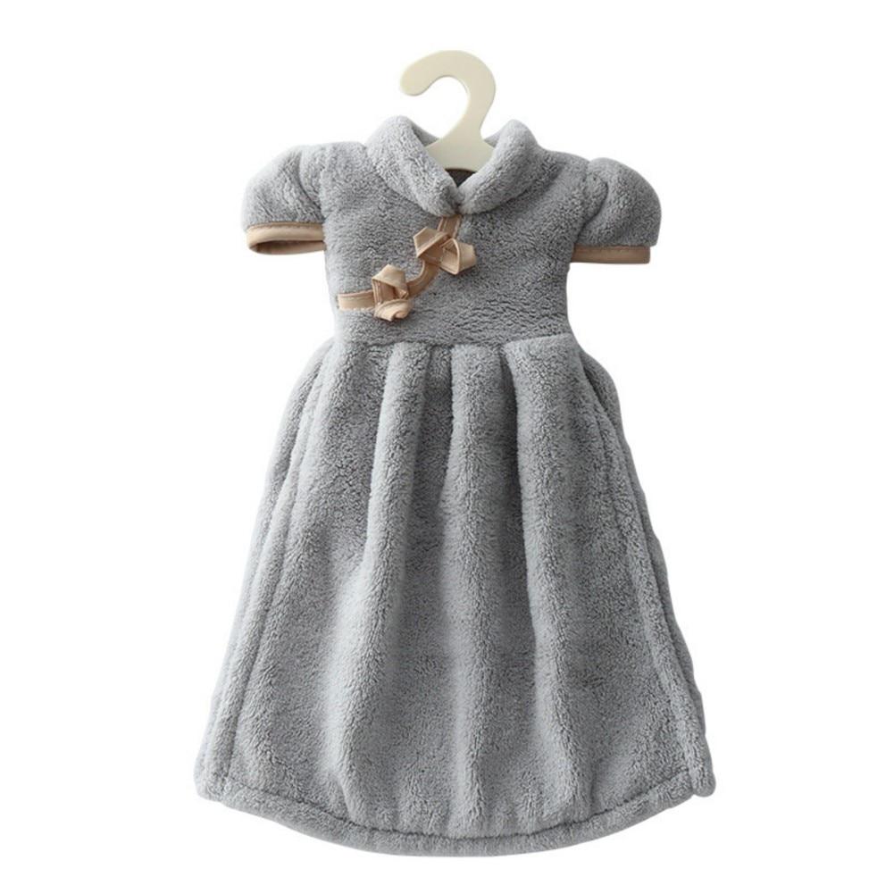 Princess Dress Towel Thick Coral Velvet Super Absorbent Dry Hand Towels Children Bathroom Handkerchief Kitchen Tools