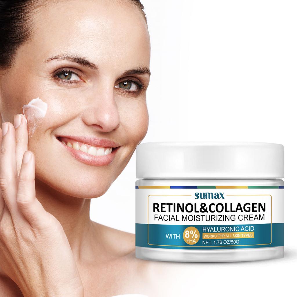 Facial Moisturizing Collagen Retinol Scrub Bottle Retinol Facial Moisturizer 50g Moisturize and Brighten Skin Tone Revitalize and Nourish Hydrate