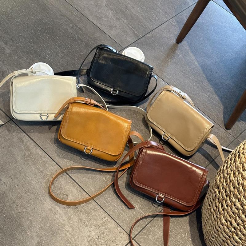 Soft Leather Bag Women'S Season Trend Casual Versatile Messenger Bag Fashionable Simple Shoulder Armpit Bag