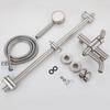 304 Stainless Steel Bathroom Shower Faucet Set Hot and Cold Mixer Tap Bathtub Faucet Set With Hand Shower Head Nickel