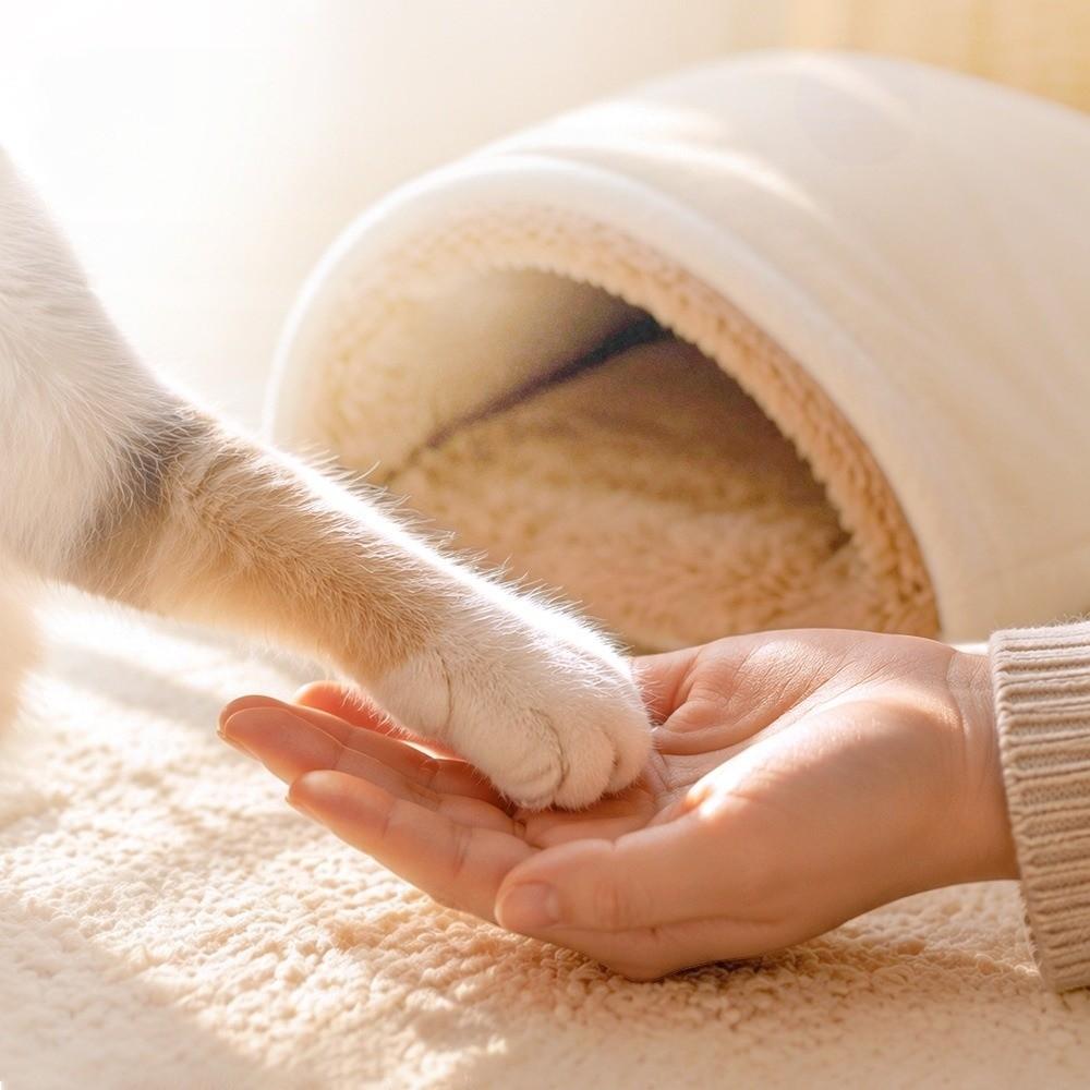 Soft Self Heating Cat Bed Warm Dog Thermal Nest Cave-style Pet Sleeping Mat Winter
