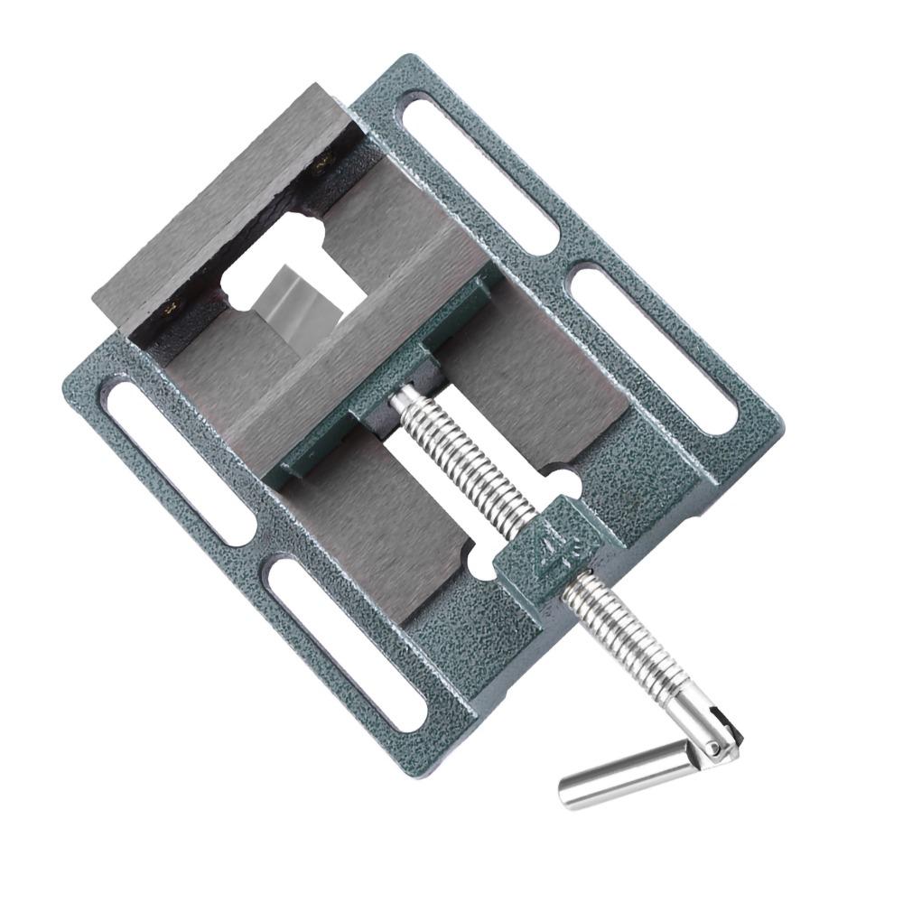 Cast Iron Drill Press Vice Multi-Groove Vice Jaw Pads Bench Clamp Vise Drilling