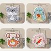 Cartoon embroidery hand towel hanging style hand towel hanging style cute living room bedroom ins home use