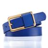 Metal Buckle Pin Buckle Belt Versatile Thin Leather Belt Fashion Genuine Leather Belt  For Women