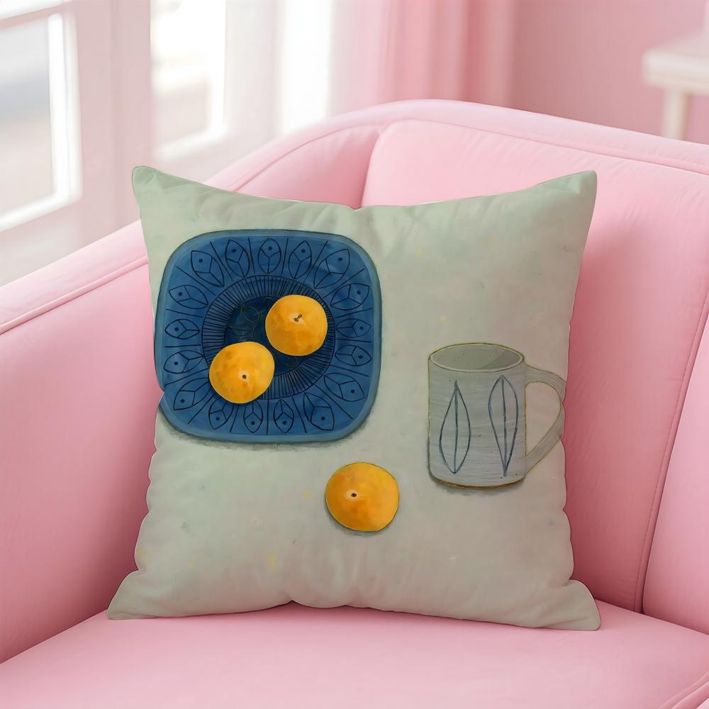 Colorful Quiet beauty Cushion Cover Linen Pillowcase Cover Soft Decor for Sofa Home Room