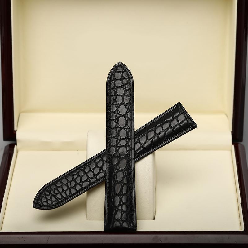 20 22mm Blue Purple Gray Pink Alligator Strap Replacement Cartier Tank London Men Women Folding Buckle Watch Strap Accessories