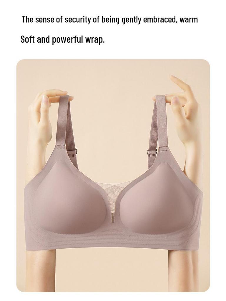 Seamless Plus Size Wire-Free Vest Bra with Hook & Eye Closure
