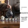 Chinese Style Ash Ink Bamboo Travel Tea Set