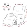 4 Pieces Waterproof Recliner Living Sofa Cover For Living Space Flexible Reclining Chair Cover Protection Lazy Boy Relax Armchair Cover