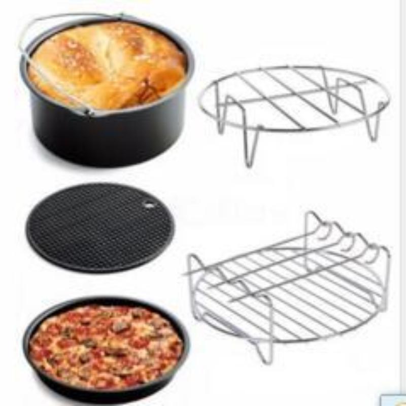 Buy 5inch 5piece Air Frying Pan Accessories Basket Pizza Grill Pizza