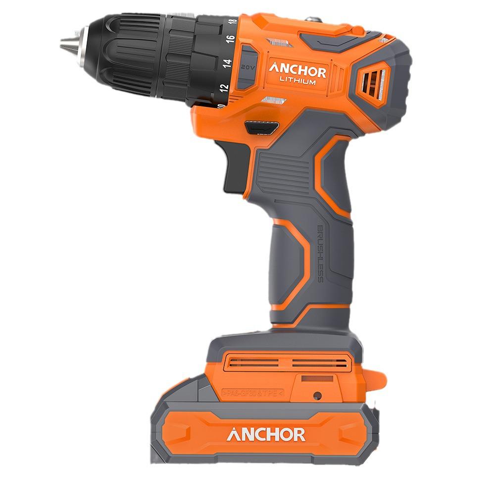 Železná kotva Bezuhlíková akumulátorová vrtačka: Multifunkční elektrická vrtačka a šroubovák napájený lithiovou baterií - Ideální pro domácí práce.