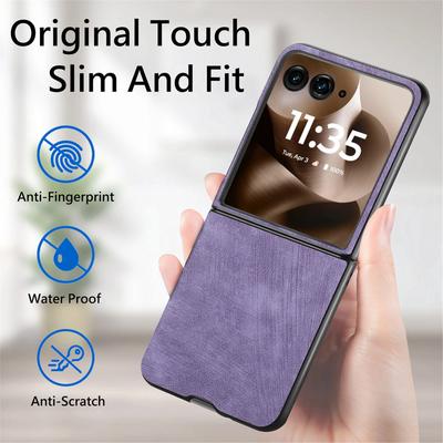 Retro Leder Hülle Schutzhülle Schlank für Motorola Razr 60 50 40 Ultra Moto Razr 60 50 40 Hülle