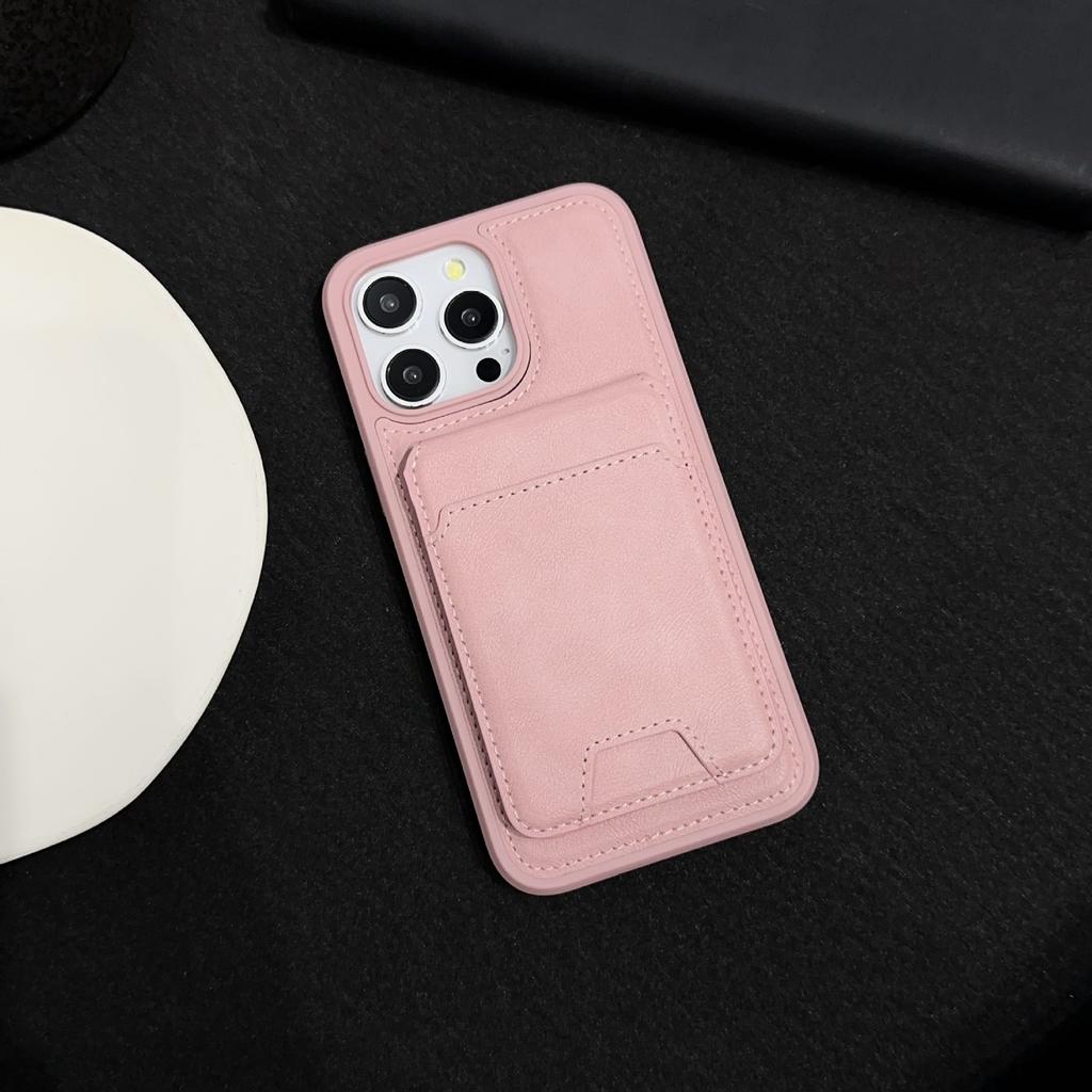 Card Holder Magnetic Suction Moblie Phone Case for iPhone 16 Pro Max 11 12 13 14 15 Pro Multifunctional Leather Protective Shell