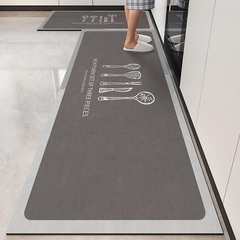 Silica Diatomite Kitchen Mat Non-Slip Water Resistant Oil Proof Floor Rug Bathroom Easy Clean