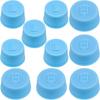 4pcs Replacement Car A/C Valve Core Caps, Blue | Leakproof R134a Air Conditioning System Service Port Caps, High Low Side Pressure Valve Cap Set for
