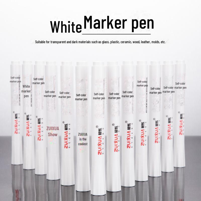 White Oil Marker Pen for Industrial, Woodworking & Art - Small & Large Tips