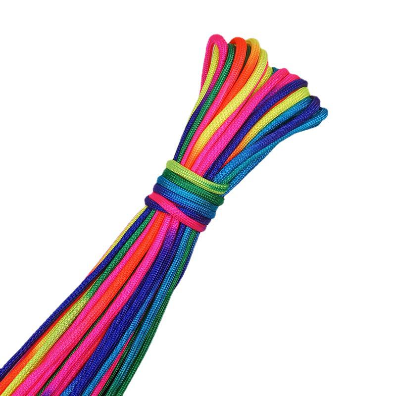 30m 4mm 7-core Colorful Braided Paracord for DIY Crafts & Woven Bracelet Accessories