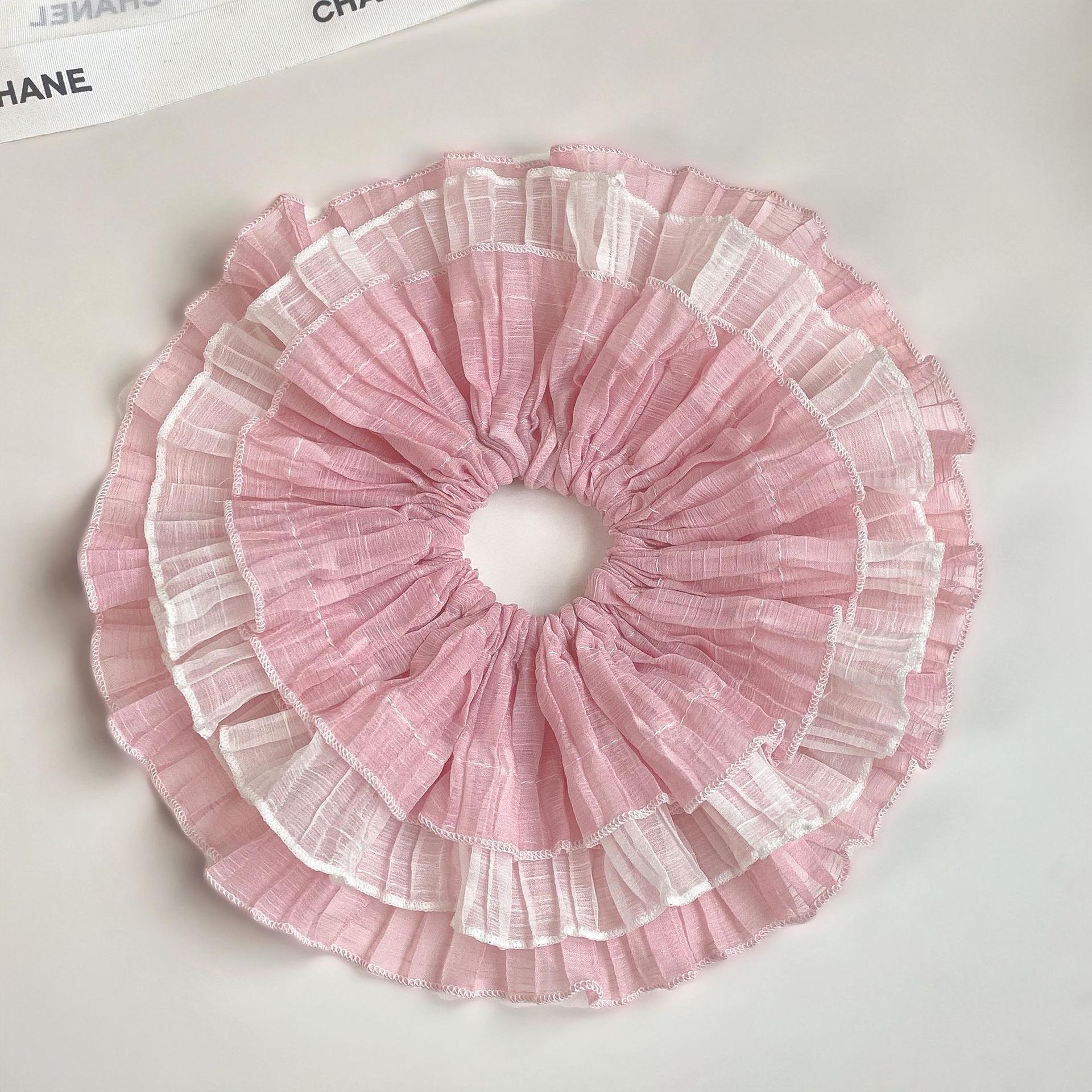 Ruffled Multi-layered Fairy Hair Tie - Sweet, Fresh, Versatile Pleated Hair Flower