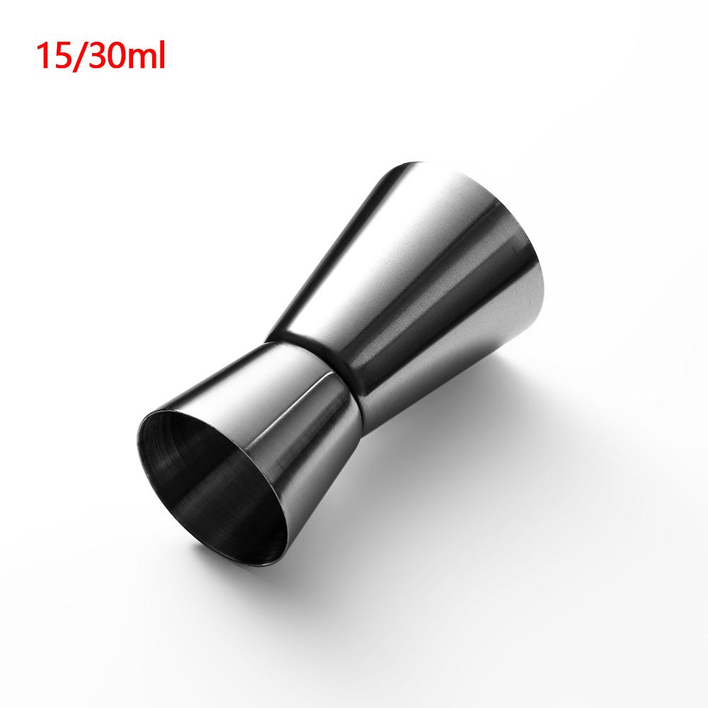 15/30ml or 25/50ml Cocktail Bar Jigger Design Japanese Stainless Steel Measuring Cup Jigger Double Spirit Bartender Kitchen Gadg