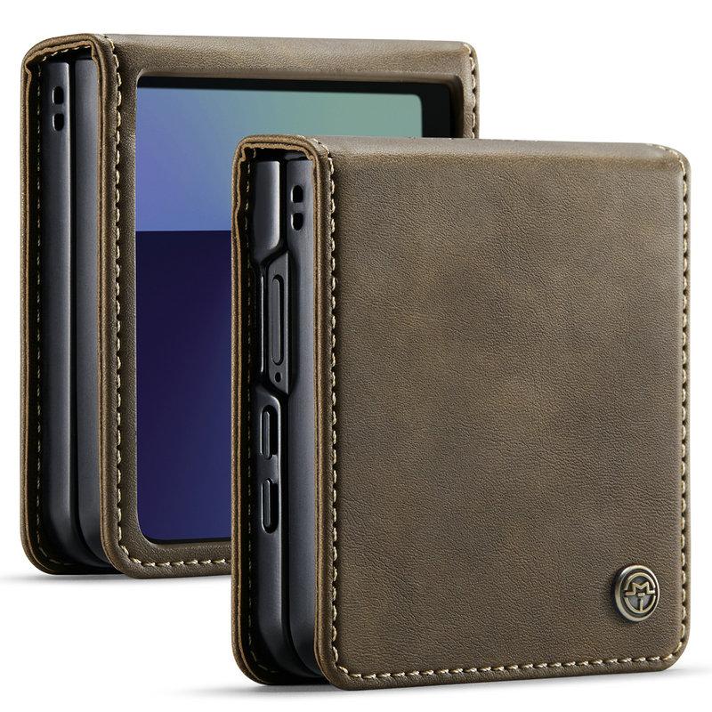 Custodia Lussuosa in Pelle per Samsung Galaxy Z Flip 7 Flip7 5G 2025 Classico Libro Funda Custodia Samsung Z Flip 7 Custodia per Telefono