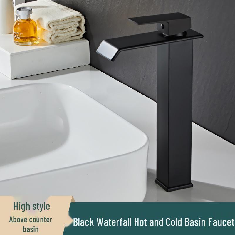 Hot & Cold Dual Use Waterfall Bathroom Sink Faucet