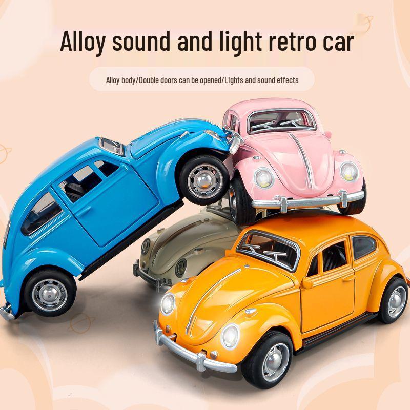 Retro Beetle Classic Alloy Toy Car with Opening Doors