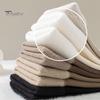 2 Pairs Women Winter Socks Mid-tube Solid Color High Elasticity Keep Warm Lightweight Comfort Warmth Daily Socks Sport Socks