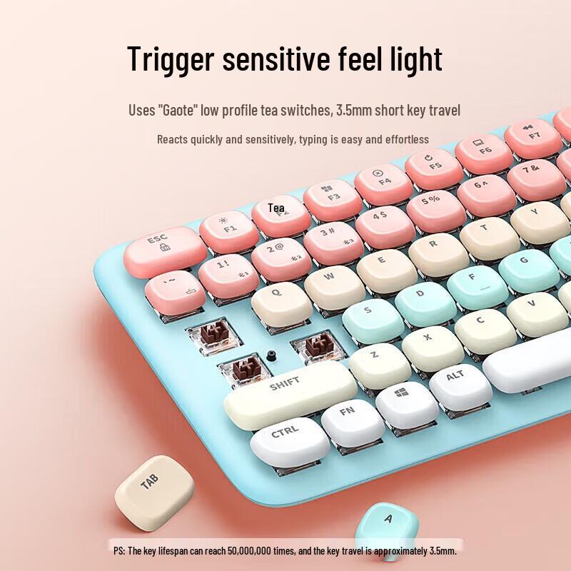 UGREEN Candy Color 84-Key Wireless Mechanical Keyboard & Mouse Combo