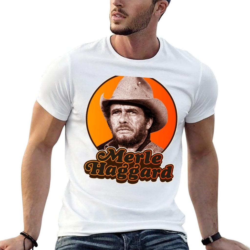 Retro Merle Haggard Legend Des Tshirt Outdoor Activity Sports Tshirt