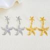Stainless Steel Ocean Style Women's Earrings Starfish Personalized Design Seaside Vacation Simple Retro Party Jewelry