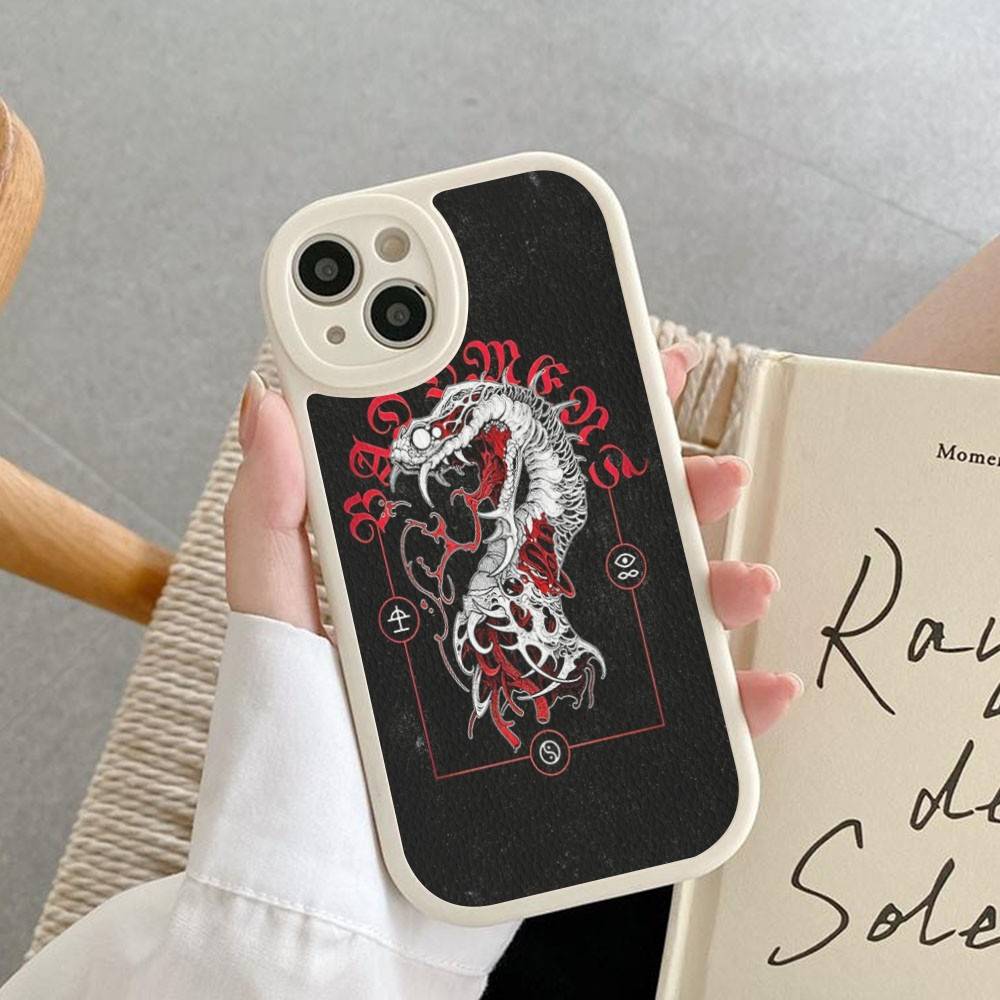 Bad Omens Music Band Leather Phone Case For IPhone 16 15 14 13 12 11 Pro Max Plus Shockproof Cover