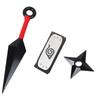 Available: Kakashi Mask, Naruto Kunai & Shuriken, Konoha Headband Set