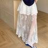 New 2026 Summer Sweet Lace Lolita Skirts Womens Kawai Korean Fashion Skirt Girl Japan Elegant High Waist A-Line Y2k Skirt