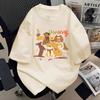 Women Cute Dog Graphic Print Cotton Short Sleeve T-Shirt Loose Oversized Round Neck Basic Tee Plus Size Casual Summer Tops