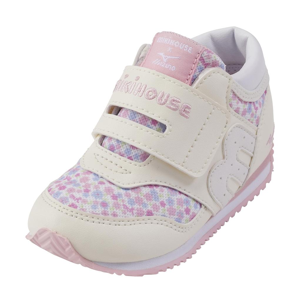 MIKI HOUSE Baby Shoes 2E 13-9310-490, White, 14.5 cm,
