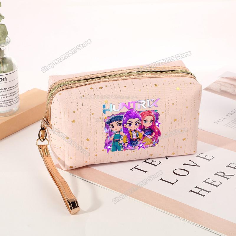 Косметичка K-Pop Охотники на демонов Руми Мира Зои Девочка Клатч для макияжа Женские дорожные органайзеры для кистей для макияжа Косметичка