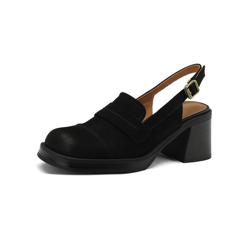 

2025 новые французские ретро полированные сандалии на толстом каблуке с сумкой, женские туфли на платформе и высоком каблуке с ремешком и пряжкой, квадратный носок, открытая пятка, одинарные туфли 40 чёрный