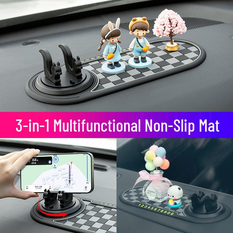 Non-slip Dashboard Pad: Heat-resistant Phone Holder & Car Interior Decor