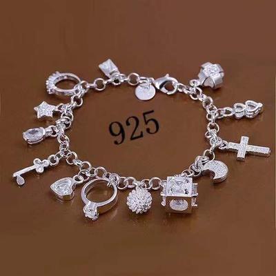 European and American Fashion Thirteen Pendant Multi-Element Bracelet