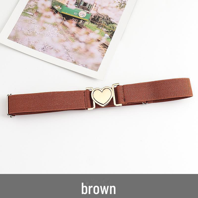 Unisex Adjustable Elastic Braided Canvas Belt with Alloy Buckle