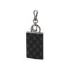 Daks Black Leather Dd Logo Keyring Dbho6e138bk