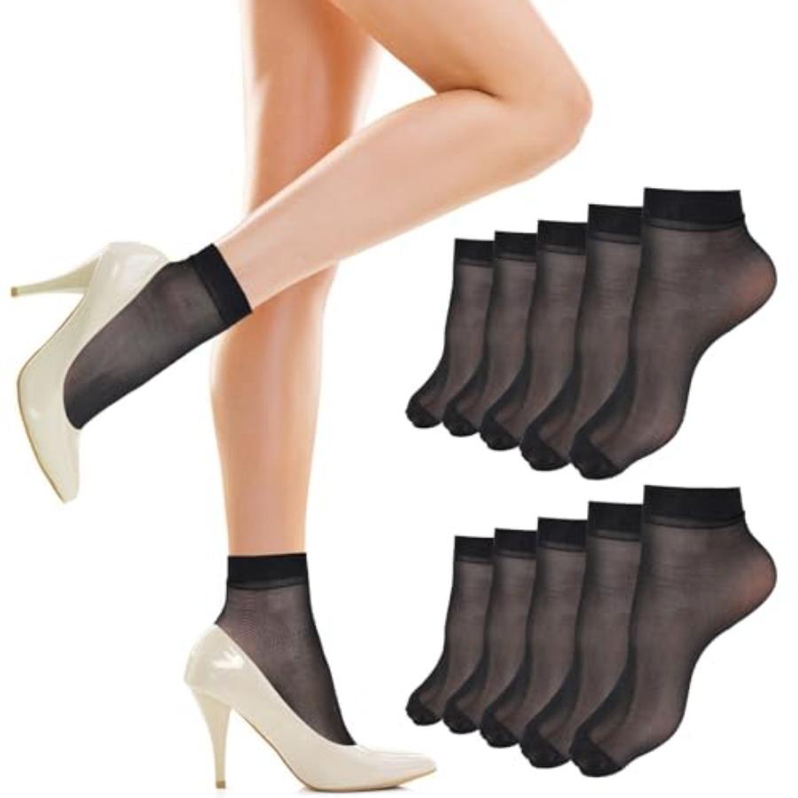 10 Pairs Nude Ankle Socks Sheer Socks Women Ankle Summer Breathable Nylon Socks Thin Ankle Stockings For Women