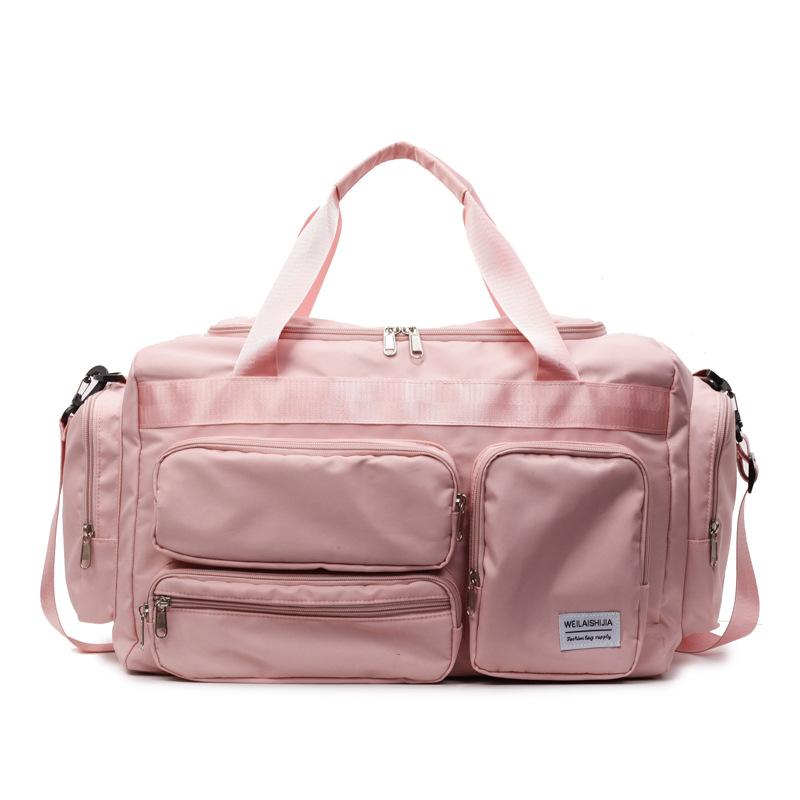 Travel Bag Large Capacity Women's Light Portable Business Travel Luggage Bag Oxford Cloth Dry and Wet Separation Sports Fitness Bag