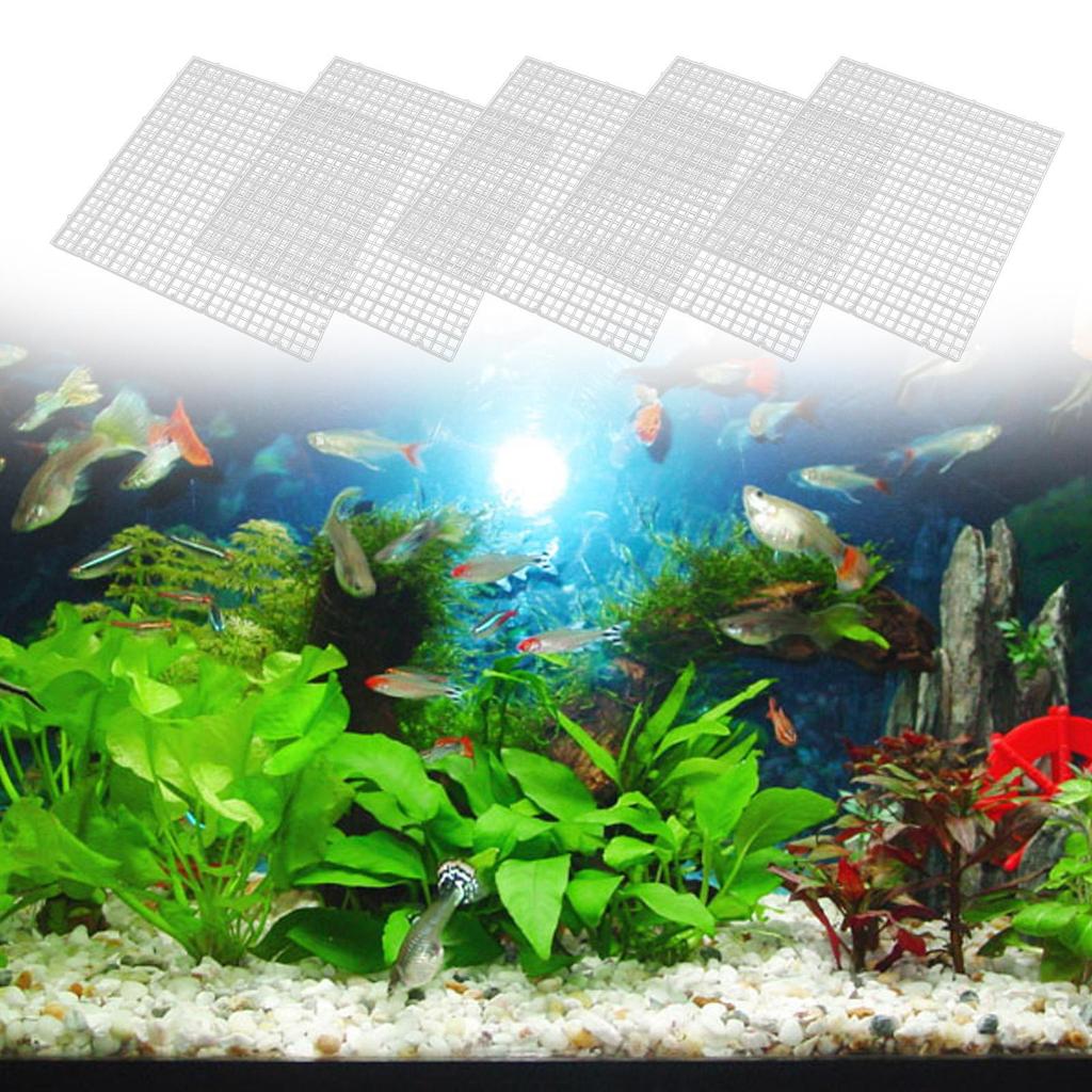 5x Fish Tank Dividers Lids Partition Net Grid Isolate Boards Easy to DIY Fish Tank Lid Bottom Trays Bottom Filter Boards